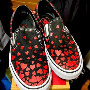 Vans classic slip on heart sneakers